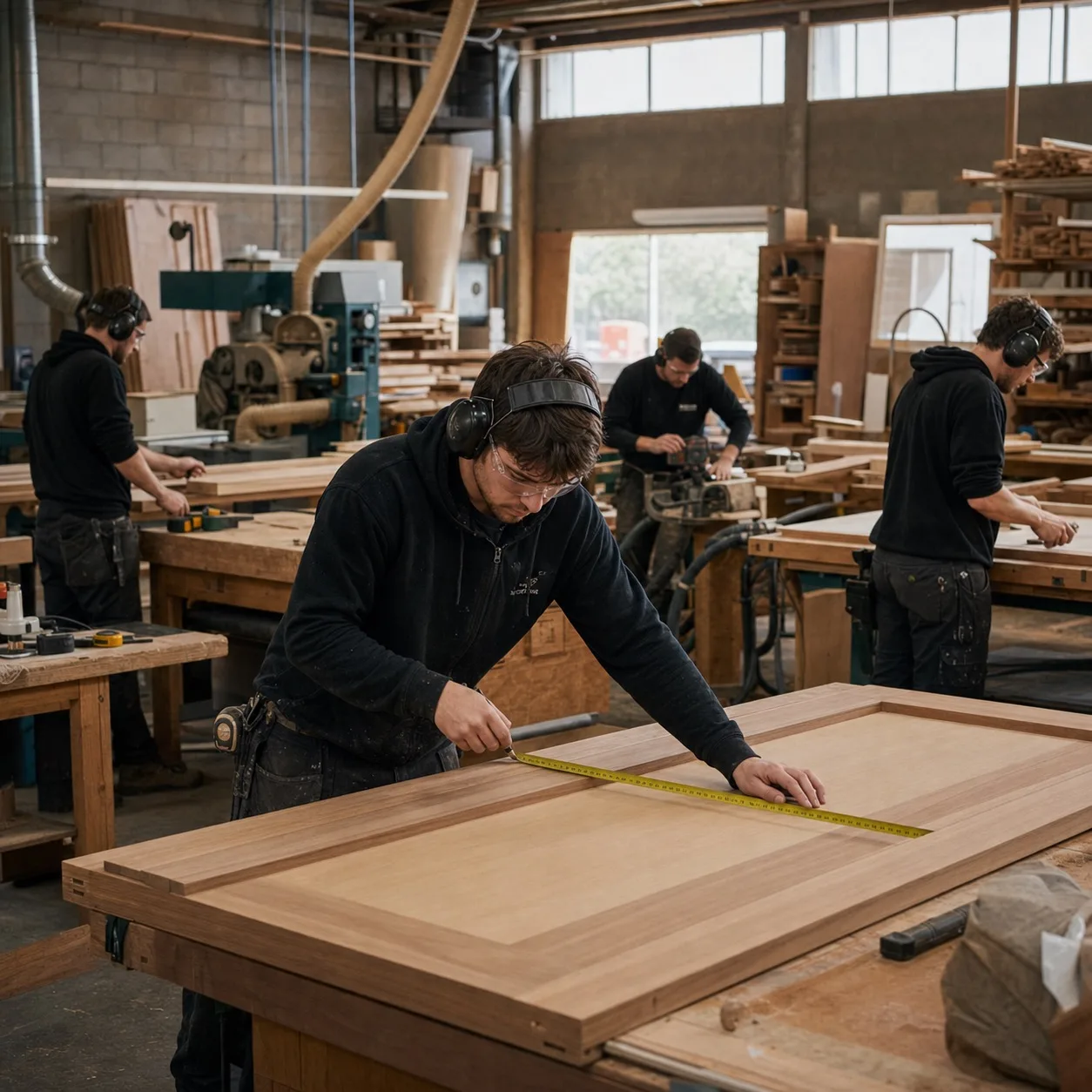 Brightwater Joinery team members at work in the Nelson workshop
