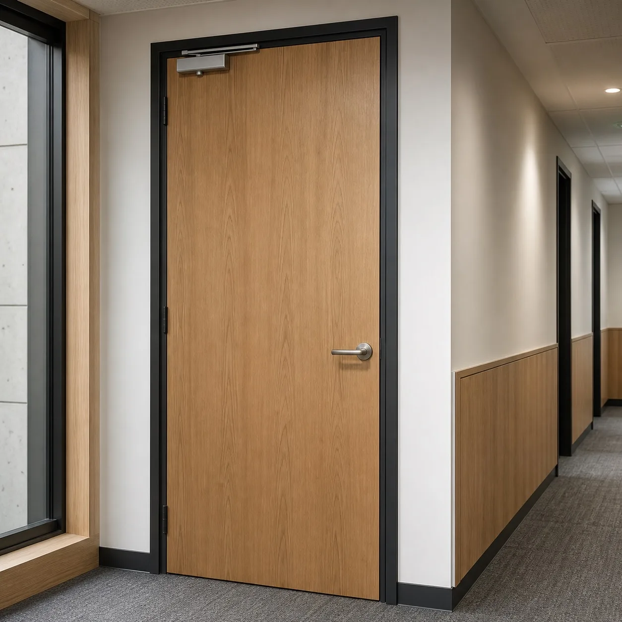 Fire-rated timber door solution by Brightwater Joinery