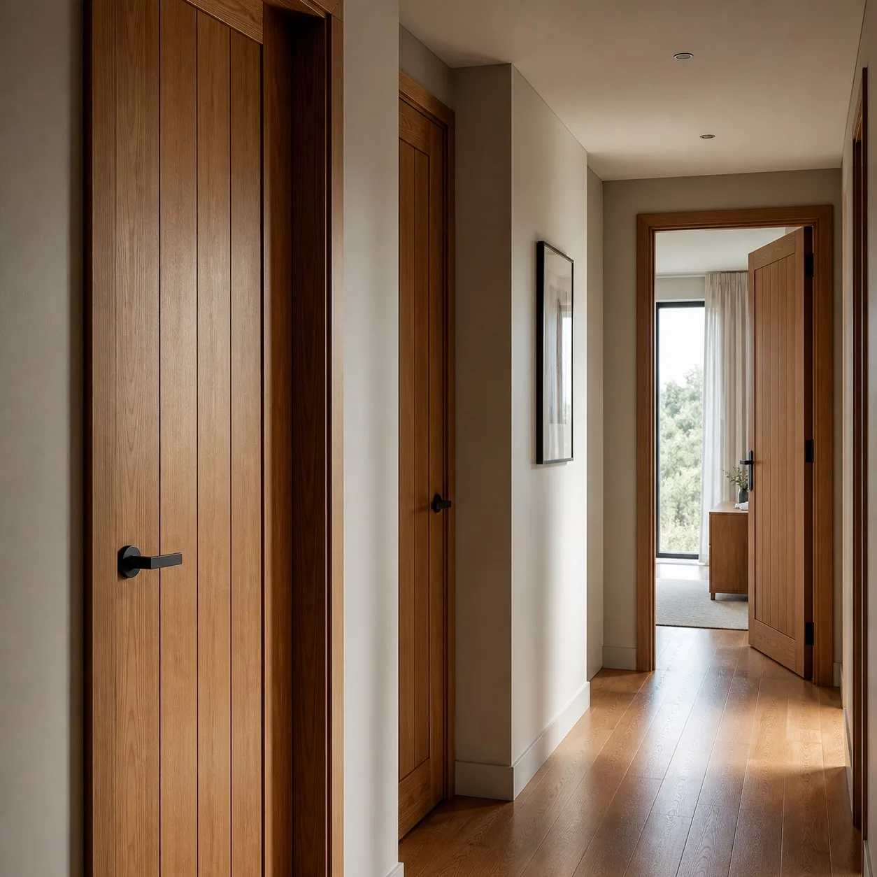 Residential interior project featuring custom joinery doors