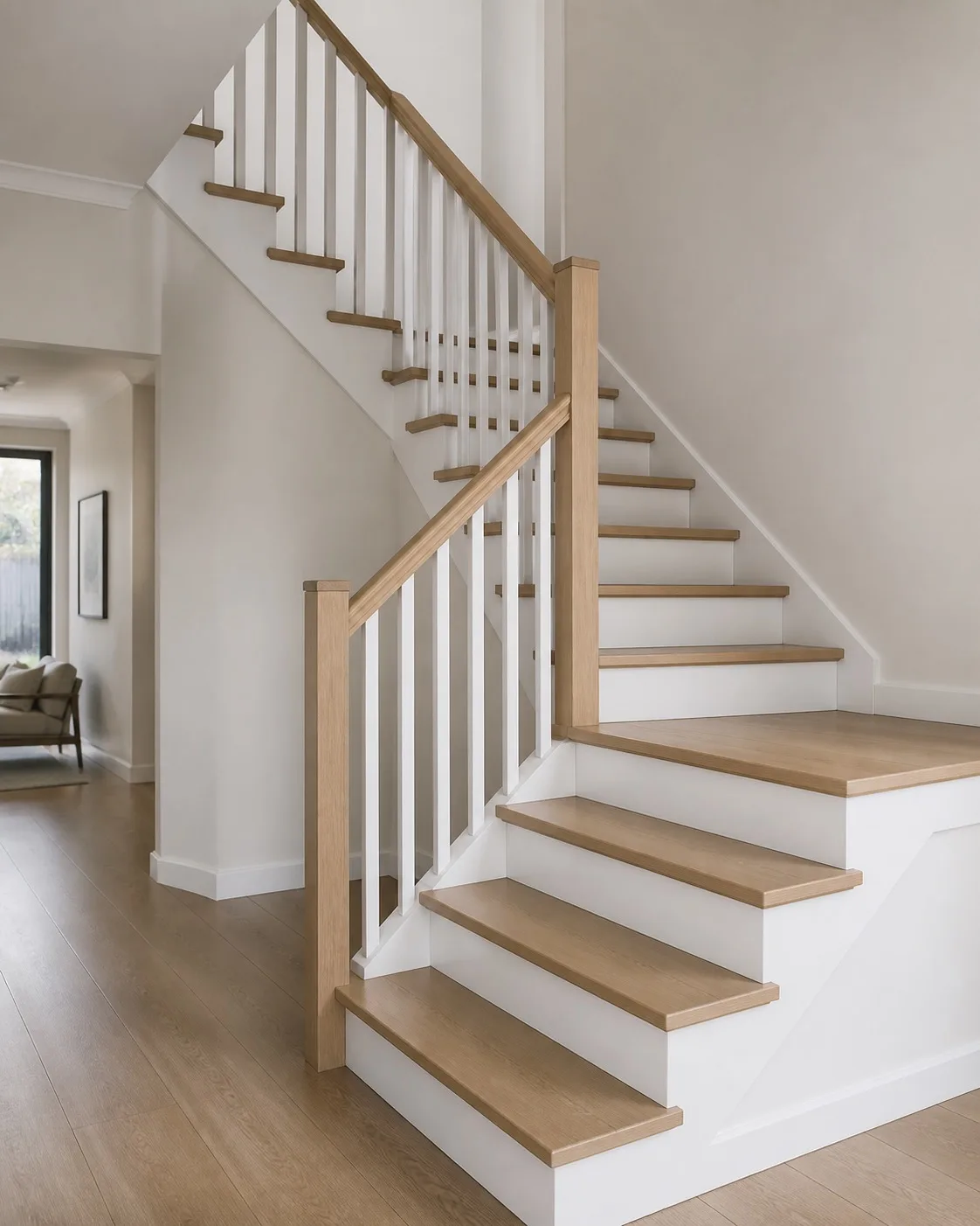 L-shaped staircase