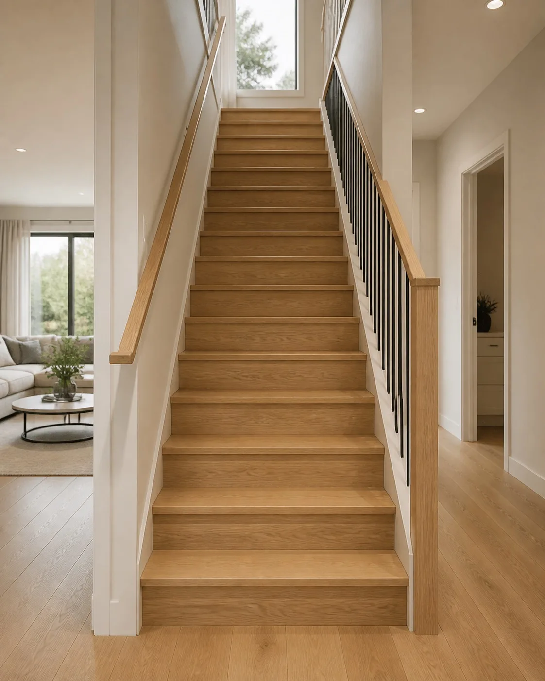 Straight staircase