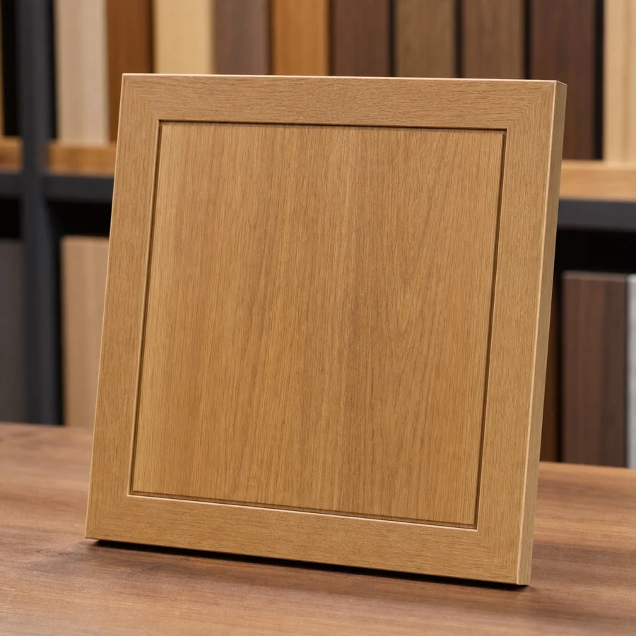 Timber-look wardrobe panel sample